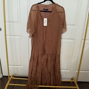 Sheer Brown Maxi Dress